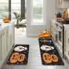 imageDintszyayue Halloween Kitchen Mats Set of 2 Cute Non Slip Soft Pumpkin Witches Black Cat Ghos Halloween Party Decor 17quotx30quot17quotx59quotPumpkin Ghos