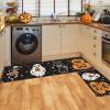 imageDintszyayue Halloween Kitchen Mats Set of 2 Cute Non Slip Soft Pumpkin Witches Black Cat Ghos Halloween Party Decor 17quotx30quot17quotx59quotPumpkin Ghos