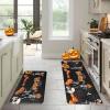 imageDintszyayue Halloween Kitchen Mats Set of 2 Cute Non Slip Soft Pumpkin Witches Black Cat Ghos Halloween Party Decor 17quotx30quot17quotx59quotSkeletons Pumpkin