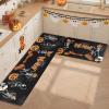 imageDintszyayue Halloween Kitchen Mats Set of 2 Cute Non Slip Soft Pumpkin Witches Black Cat Ghos Halloween Party Decor 17quotx30quot17quotx59quotSkeletons Pumpkin