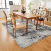 image3X5 Living Room Rug Washable Vintage Modern Non Slip Foldable Stain Under Dining Table Office Area Rugs BlackBlack