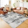 image3X5 Living Room Rug Washable Vintage Modern Non Slip Foldable Stain Under Dining Table Office Area Rugs BlackBlack