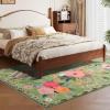 imageDintszyayue 8x10 Area Rugs for Living Room Non Slip Washable Stain Resistant Floral Rug for Bedroom Dining Room02green