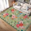 imageDintszyayue 8x10 Area Rugs for Living Room Non Slip Washable Stain Resistant Floral Rug for Bedroom Dining Room02green