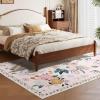 imageDintszyayue 8x10 Area Rugs for Living Room Non Slip Washable Stain Resistant Floral Rug for Bedroom Dining Room03light Pink