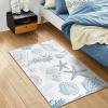 imageRunner Rug Non Slip 2x6 Coastal Area Rugs Washable Non Slip Stain Resistant Carpet for Hallway Laundry Room Bedroom Sea Horse01conch