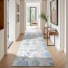 imageRunner Rug Non Slip 2x6 Coastal Area Rugs Washable Non Slip Stain Resistant Carpet for Hallway Laundry Room Bedroom Sea Horse01conch
