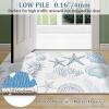 imageRunner Rug Non Slip 2x6 Coastal Area Rugs Washable Non Slip Stain Resistant Carpet for Hallway Laundry Room Bedroom Sea Horse01conch