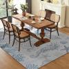 imageRunner Rug Non Slip 2x6 Coastal Area Rugs Washable Non Slip Stain Resistant Carpet for Hallway Laundry Room Bedroom Sea Horse01conch