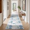 imageRunner Rug Non Slip 2x6 Coastal Area Rugs Washable Non Slip Stain Resistant Carpet for Hallway Laundry Room Bedroom Sea Horse02seahorse