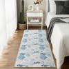 imageRunner Rug Non Slip 2x6 Coastal Area Rugs Washable Non Slip Stain Resistant Carpet for Hallway Laundry Room Bedroom Sea Horse02seahorse
