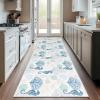 imageRunner Rug Non Slip 2x6 Coastal Area Rugs Washable Non Slip Stain Resistant Carpet for Hallway Laundry Room Bedroom Sea Horse02seahorse