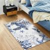 imageRunner Rug Non Slip 2x6 Coastal Area Rugs Washable Non Slip Stain Resistant Carpet for Hallway Laundry Room Bedroom Sea Horse04loggerhead Turtle