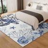 imageRunner Rug Non Slip 2x6 Coastal Area Rugs Washable Non Slip Stain Resistant Carpet for Hallway Laundry Room Bedroom Sea Horse04loggerhead Turtle