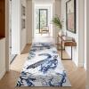 imageRunner Rug Non Slip 2x6 Coastal Area Rugs Washable Non Slip Stain Resistant Carpet for Hallway Laundry Room Bedroom Sea Horse04loggerhead Turtle