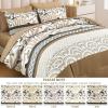 imageDintszyayue King Size Comforter Set 7 Pieces Brown Boho Comforter for King Bed Leaves Botanical Bed in a Bag Soft Microfiber Bird Bedding Set with PillowcasesFlat SheetFitted SheetPillow ShamsBrown