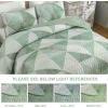 imageDintszyayue Navy Blue Quilt King Size 3 Pieces Patchwork Bedspread Bedding for King Size Bed Soft Lightweight Microfiber Geometric Coverlet Set for All Spring Quilt with 2 Pillowcases104 x90Sage Green