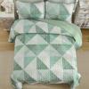 imageDintszyayue Navy Blue Quilt King Size 3 Pieces Patchwork Bedspread Bedding for King Size Bed Soft Lightweight Microfiber Geometric Coverlet Set for All Spring Quilt with 2 Pillowcases104 x90Sage Green