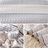 imageDintszyayue Quilt Queen Size Grey White 3 Pieces Boho Striped Bedspread Bedding for Queen Size Bed Soft Lightweight Microfiber Bohemian Coverlet Set for All Season Quilts with 2 PillowcasesKhaki Grey