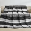 imageDintszyayue Quilt Queen Size Grey White 3 Pieces Boho Striped Bedspread Bedding for Queen Size Bed Soft Lightweight Microfiber Bohemian Coverlet Set for All Season Quilts with 2 PillowcasesBlack White