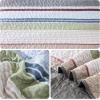 imageDintszyayue Quilt Queen Size Grey White 3 Pieces Boho Striped Bedspread Bedding for Queen Size Bed Soft Lightweight Microfiber Bohemian Coverlet Set for All Season Quilts with 2 PillowcasesSage Grey