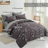 image:imageDintszyayue Comforter Set Full Size Floral Bed in a Bag Comforter Reversible Flower Plum Bedding Set Twin Size1 Comforter2 Pillowcase2 Pillow Shames1 Flat Sheet1 Fitted Sheet