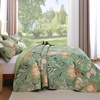 image:imageDintszyayue Quilt Queen Size Blue 3 Pieces Boho Floral Bedspread Bedding for Queen Size Bed Soft Lightweight Microfiber Coverlet Set for All Season Quilt with 2 PillowcasesGreen