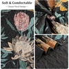 image:imageDintszyayue Quilt Queen Size Blue 3 Pieces Boho Floral Bedspread Bedding for Queen Size Bed Soft Lightweight Microfiber Coverlet Set for All Season Quilt with 2 PillowcasesBlack