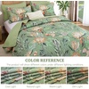 image:imageDintszyayue Quilt Queen Size Blue 3 Pieces Boho Floral Bedspread Bedding for Queen Size Bed Soft Lightweight Microfiber Coverlet Set for All Season Quilt with 2 PillowcasesGreen