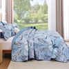 image:imageDintszyayue Quilt Queen Size Blue 3 Pieces Boho Floral Bedspread Bedding for Queen Size Bed Soft Lightweight Microfiber Coverlet Set for All Season Quilt with 2 PillowcasesBlue