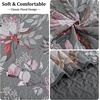 image:imageDintszyayue Quilt Queen Size Blue 3 Pieces Boho Floral Bedspread Bedding for Queen Size Bed Soft Lightweight Microfiber Coverlet Set for All Season Quilt with 2 PillowcasesGrey