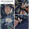 image:imageDintszyayue Quilt Queen Size Blue 3 Pieces Boho Floral Bedspread Bedding for Queen Size Bed Soft Lightweight Microfiber Coverlet Set for All Season Quilt with 2 PillowcasesNavy