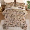 image:imageDintszyayue Quilt Queen Size Blue 3 Pieces Boho Floral Bedspread Bedding for Queen Size Bed Soft Lightweight Microfiber Coverlet Set for All Season Quilt with 2 PillowcasesBrown
