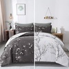 image:imageDintszyayue Comforter Set Full Size Floral Bed in a Bag Comforter Reversible Flower Plum Bedding Set Twin Size1 Comforter2 Pillowcase2 Pillow Shames1 Flat Sheet1 Fitted Sheet