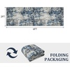 image:imageDintszyayue 2x6 Runner Rug Abstract Washable NonSlip Soft Area Rugs for Hallway Laundry Room Bedroom Blue