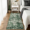 image:imageDintszyayue 2x6 Runner Rug Abstract Washable NonSlip Soft Area Rugs for Hallway Laundry Room Bedroom Green