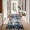 image:imageDintszyayue 2x6 Runner Rug Abstract Washable NonSlip Soft Area Rugs for Hallway Laundry Room Bedroom Blue