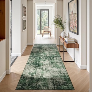 image:imageDintszyayue 2x6 Runner Rug Abstract Washable NonSlip Soft Area Rugs for Hallway Laundry Room Bedroom Green